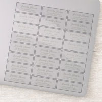Rótulo de endereço de retorno transparente do scri
