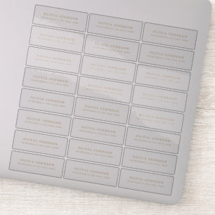 Adesivo Rótulo de endereço de retorno transparente e min