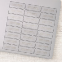 Rótulo de endereço de retorno transparente e minim