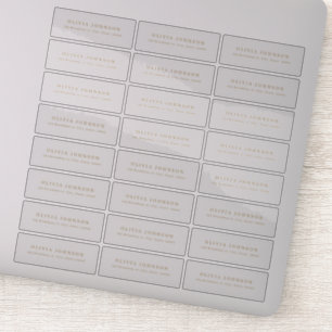 Adesivo Rótulo de endereço de retorno transparente e minim