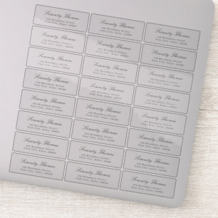 Adesivo Rótulo de endereço de retorno transparente Eleganc