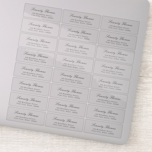 Adesivo Rótulo de endereço de retorno transparente Eleganc (Detalhe)