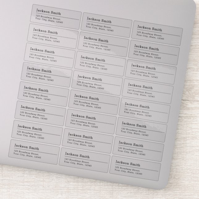 Adesivo Rótulo de endereço de retorno transparente para ti (Detalhe)