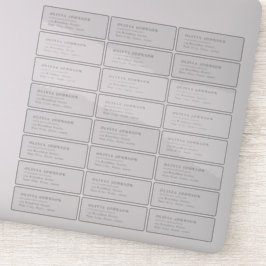 Adesivo Rótulo de endereço de retorno transparente para ti