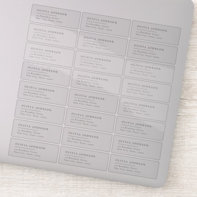 Adesivo Rótulo de endereço de retorno transparente para ti (Detalhe)