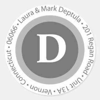 Adesivo Rótulo de Endereço Laura & Mark Deptula