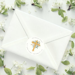 Adesivo Rótulo de Endereço Simples Dourado da Cruz Verde C