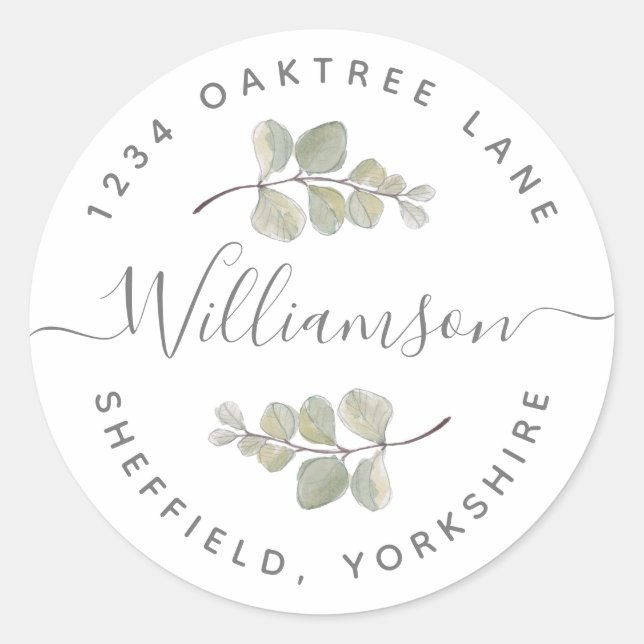 Adesivo Rótulo de endereço verde (Frente)