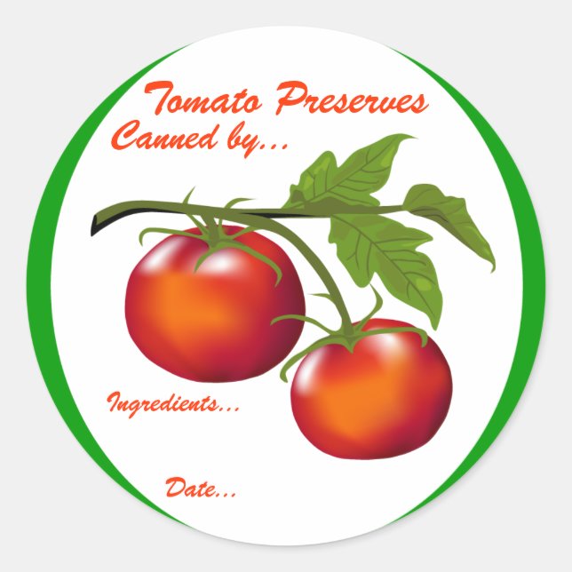 Adesivo rótulo de enlatamento de conservas de tomate (Frente)