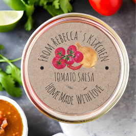 Adesivo rótulo de enlatamento de Salsa caseira personaliza