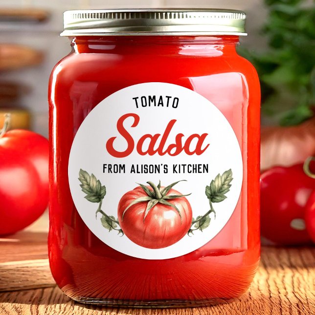Adesivo Rótulo de Enlatamento de Salsa de Tomate Caseira P (Criador carregado)