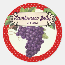 Adesivo rótulo de enlatamento de vinho de uvas de cor pers