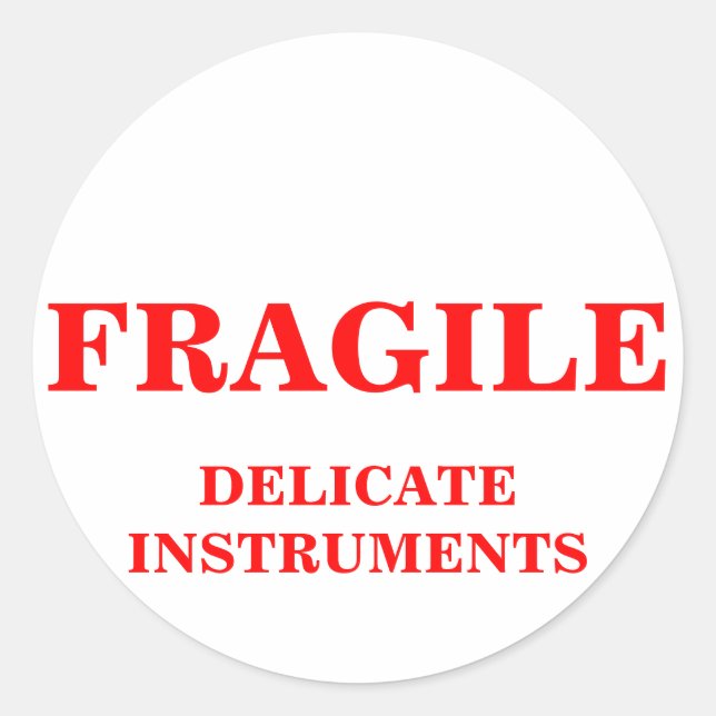 Adesivo Rótulo de envio de INSTRUMENTOS DELICADOS FRAGILIZ (Frente)