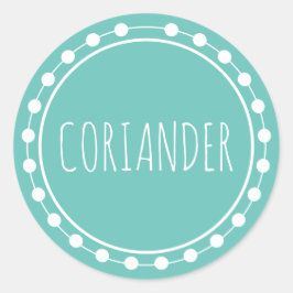 Adesivo Rótulo de especiaria coentro