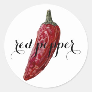 Adesivo Rótulo de especiarias: Pepper vermelho