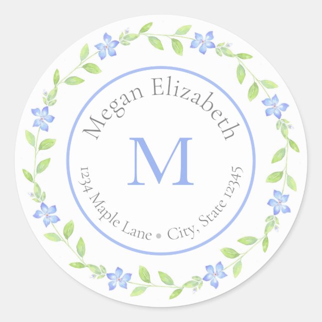 Adesivo Rótulo de exaustão (flor de Vinca) (Frente)