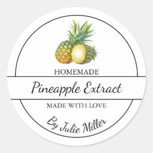Adesivo Rótulo de Extração de Abacaxi Homemade Simples