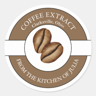 Adesivo Rótulo de Extração de Café