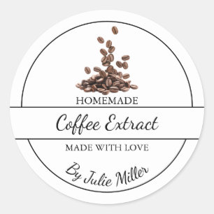 Adesivo Rótulo de Extração de Café Caseiro Simples