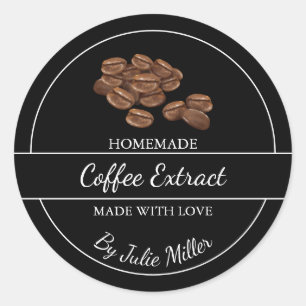 Adesivo Rótulo de Extração de Café Caseiro Simples