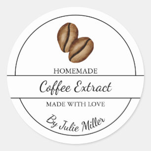 Adesivo Rótulo de Extração de Café Caseiro Simples