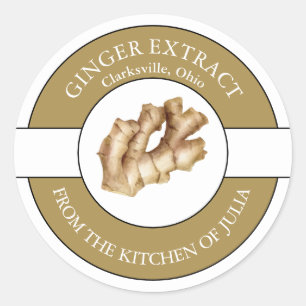 Adesivo Rótulo de Extração de Ginger