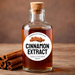 Adesivo Rótulo de Extrato de Canela Personalizado CN101rd