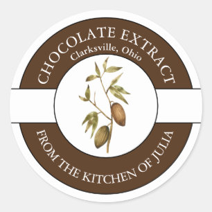Adesivo Rótulo de Extrato de Chocolate