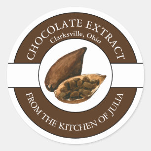 Adesivo Rótulo de Extrato de Chocolate
