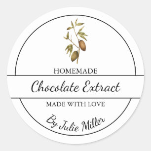Adesivo Rótulo de Extrato de Chocolate Homemade Simples
