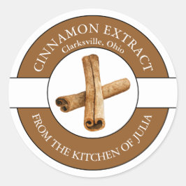 Adesivo Rótulo de Extrato de Cinnamon