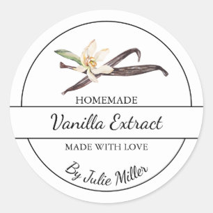 Adesivo Rótulo de Extrato de Vanilla Homemade Simples