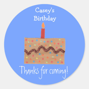 Adesivo Rótulo de favor de aniversário do Karate Kat Graph