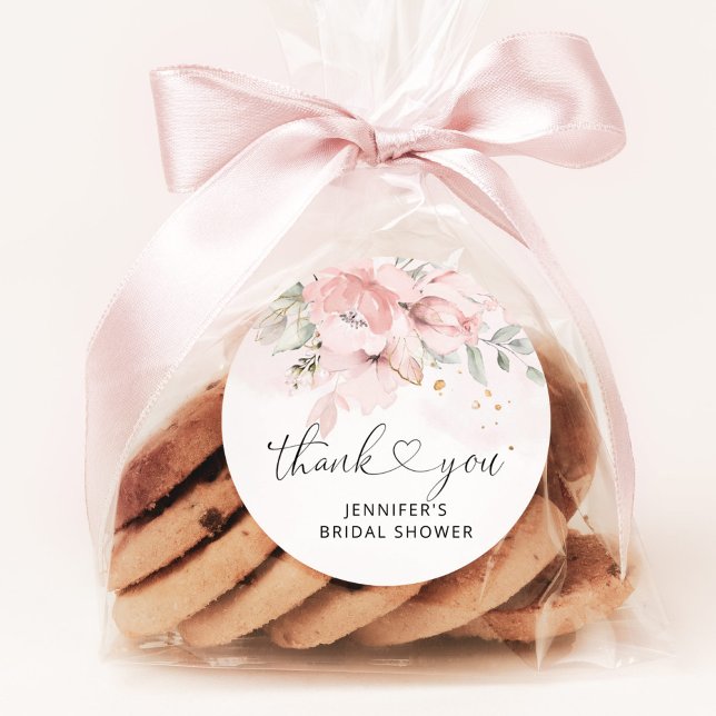 Adesivo Rótulo de favor de chá de panela de rosas em tom d (Criador carregado)