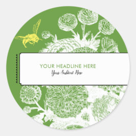 Adesivo Rótulo de Favor do Casamento Verde de Cerveja de J