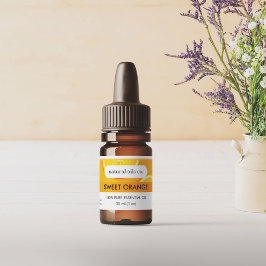 Adesivo Rótulo de Fragrância de Óleos Essenciais Laranja