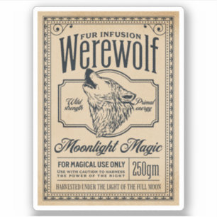 Adesivo Rótulo de Frasco de Apothecary Poção de Bruxas do