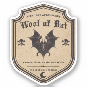 Adesivo Rótulo de Frasco de Apothecary Poção de Bruxas do