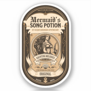 Adesivo Rótulo de Frasco de Apothecary Poção de Bruxas do