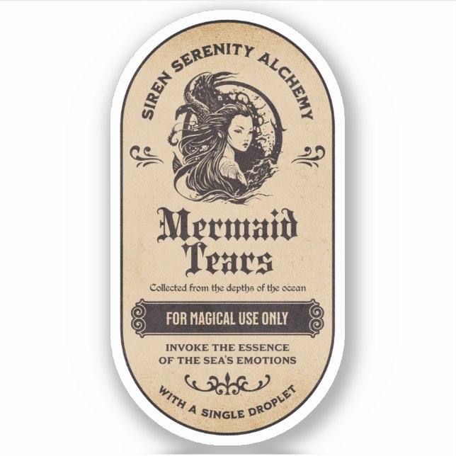 Adesivo Rótulo de Frasco de Apothecary Poção de Bruxas do  (Frente)