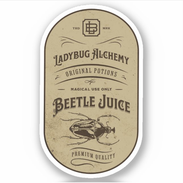 Adesivo Rótulo de Frasco de Apothecary Poção de Bruxas do  (Frente)