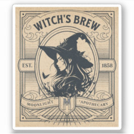 Adesivo Rótulo de Frasco de Apothecary Poção de Bruxas do 