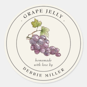 Adesivo Rótulo de frasco de conserva de uva de uva