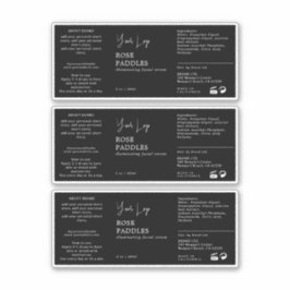 Adesivo Rótulo de Frasco de Dropper Cosmético