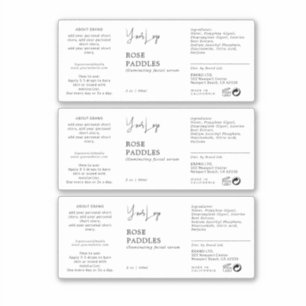 Adesivo Rótulo de Frasco de Dropper Cosmético