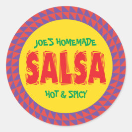 Adesivo Rótulo de frasco para conservas coloridas de Salsa