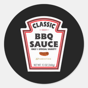 Adesivo Rótulo De Garrafa De Molho Clic Bbq Piada De Hallo