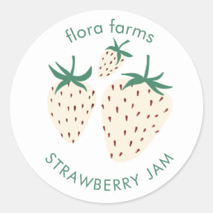 Adesivo Rótulo de GELADEIRA Morango Branco Pineberry Perso