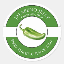 Adesivo Rótulo de Geleia de Jalapeno