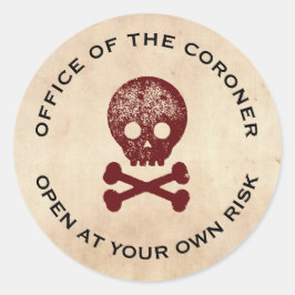 Adesivo Rótulo de Halloween de Osso Crônico